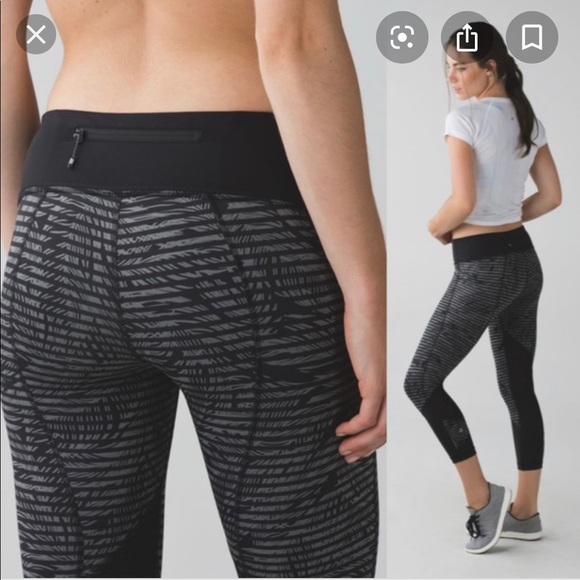 lululemon athletica Pants - Lululemon Pace Rival Crop Tight with Mesh